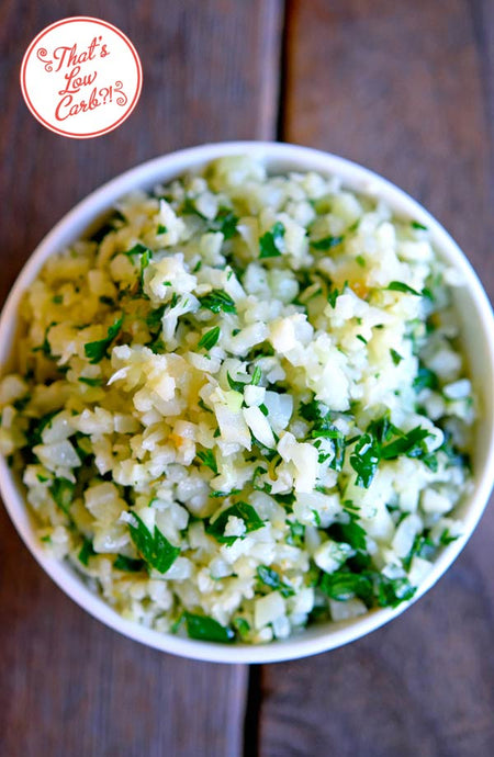 Instant Cauliflower "Rice" with Herbs