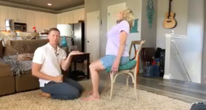 Try THIS gentle chair stretch to fix back pain!