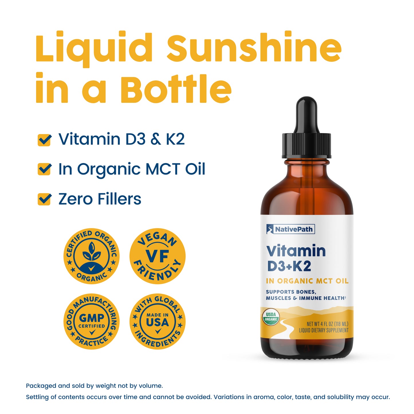 Vitamin D3+K2 Tincture 4oz