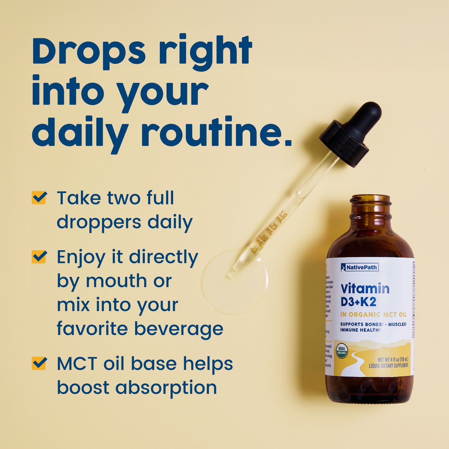 Vitamin D3+K2 Tincture 4oz