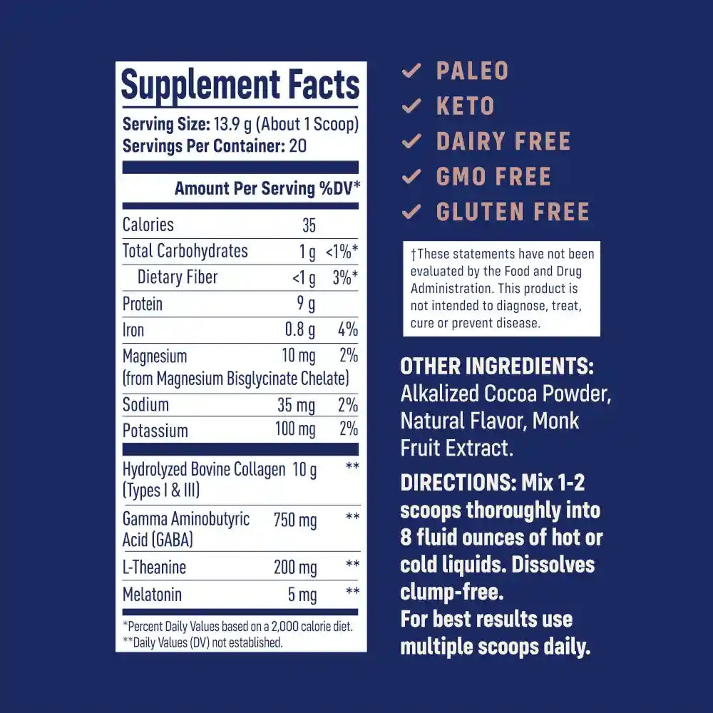 NativePath_Chocolate_Collagen_PM_Supplement_Facts