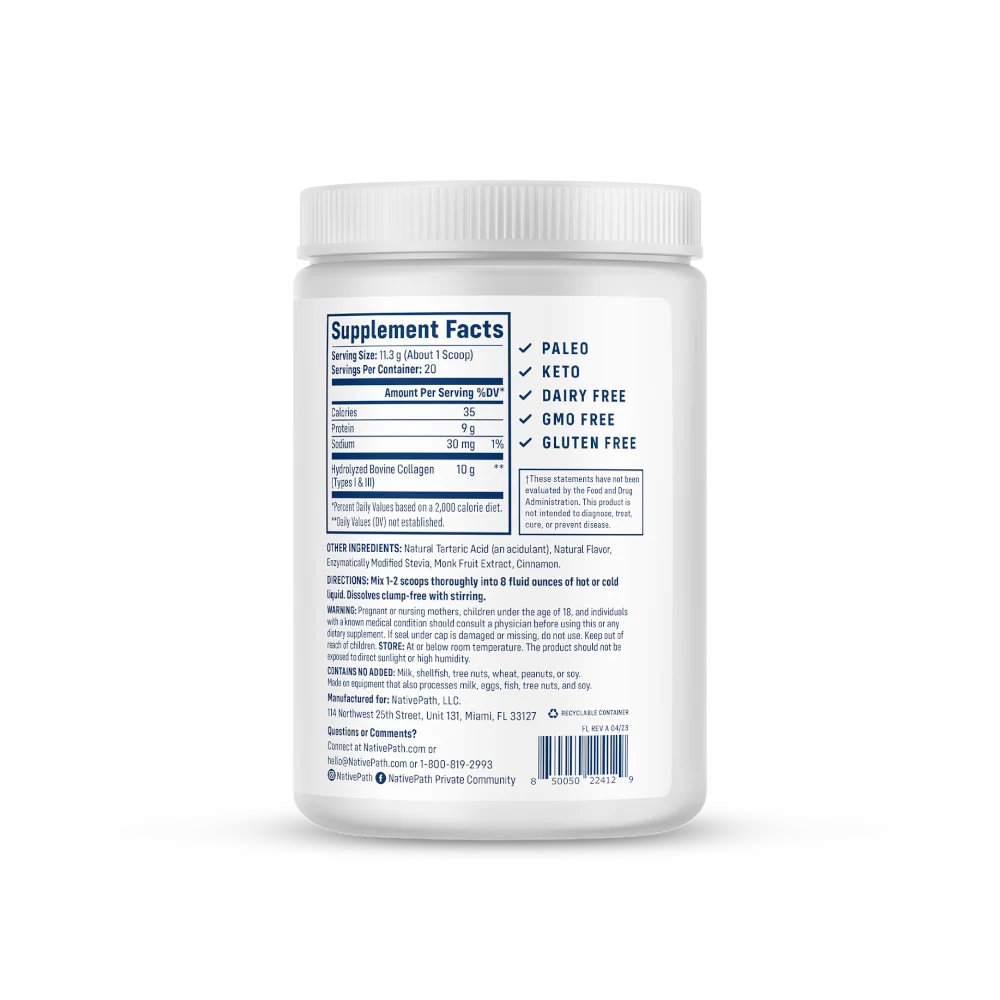 NativePath_Flavored_Collagen_Peach_Side