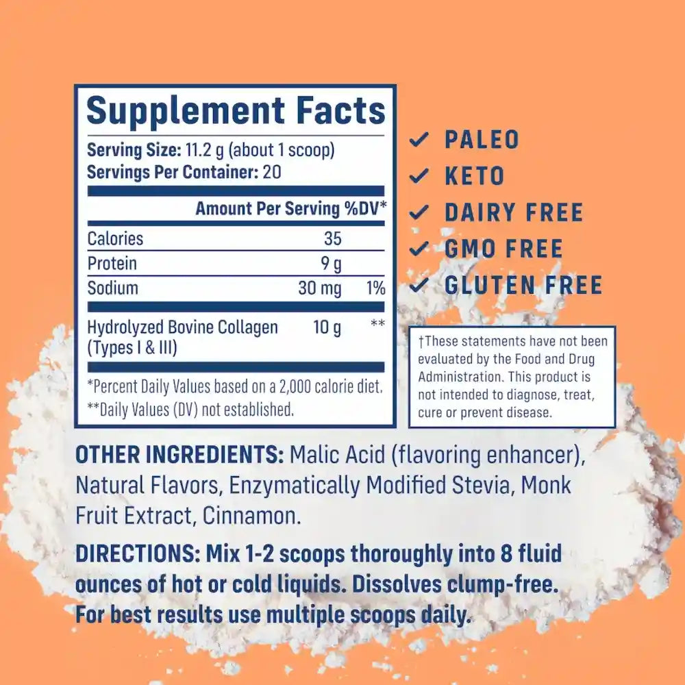 NativePath_Flavored_Collagen_Peach_Supplement_Facts