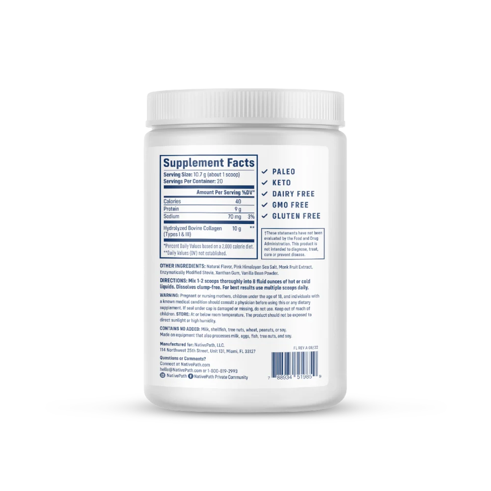 NativePath_Flavored_Collagen_Peptides_Vanilla_Bean_Side