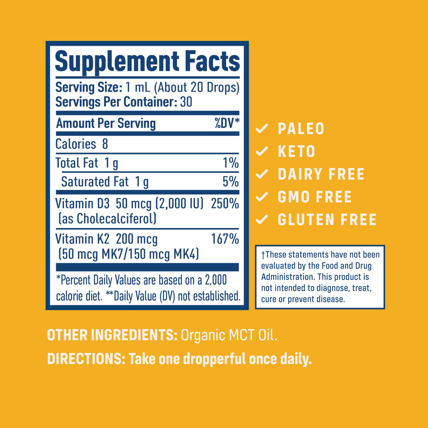 Vitamin D3 + K2 Tincture