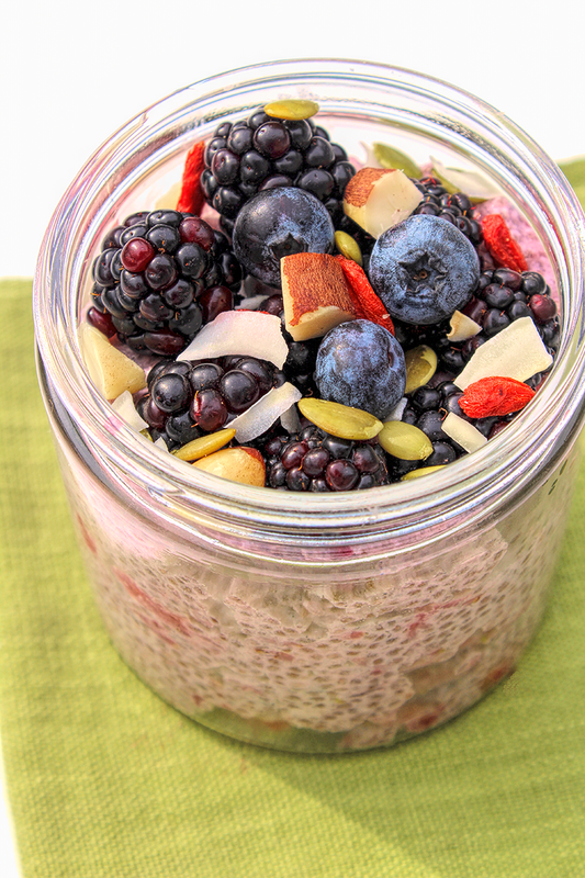 Coconut Chia Berry Pudding