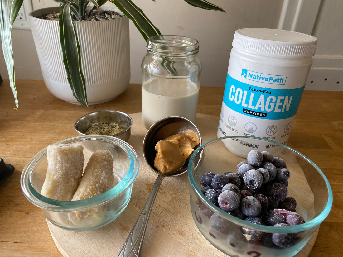 Blueberry Banana Collagen Smoothie