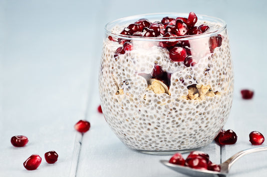 Almond Chia Pomegranate Parfait