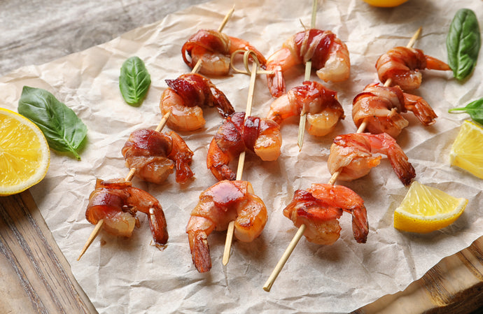 Baked Shrimp Wrapped in Bacon