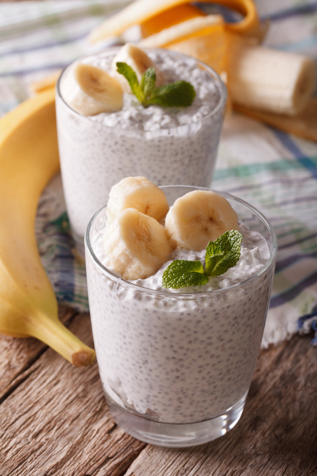 Bananas and Cream Chia Pudding