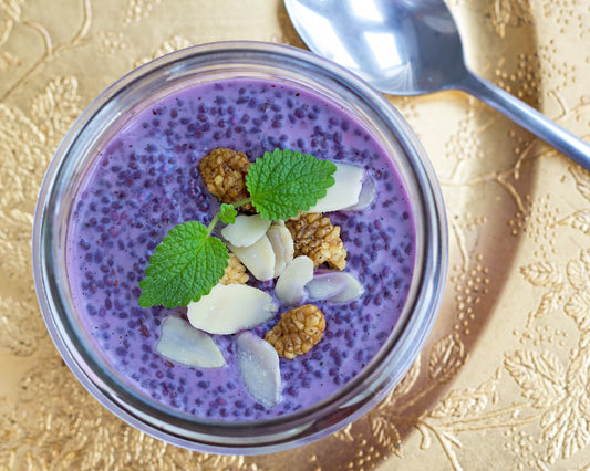 Blueberry Cream Chia Pudding