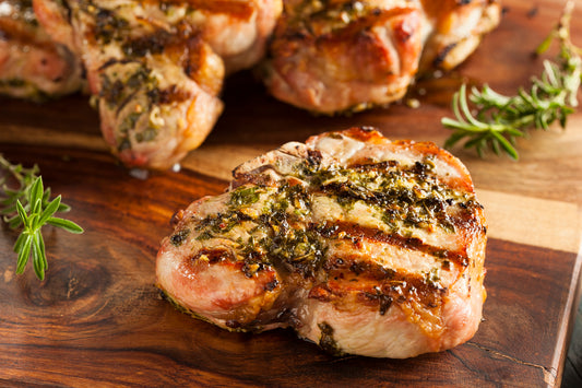 Skillet Pork Chops with Rosemary Rub