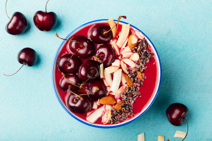 Cherry Kefir and Nuts Bowl