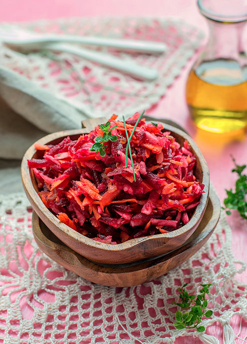 Raw Ginger Beet and Carrot Salad
