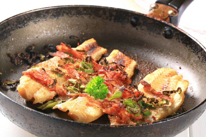 One Pot Fried Fish with Bacon and Herbs