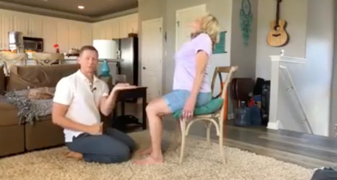 Try THIS gentle chair stretch to fix back pain!