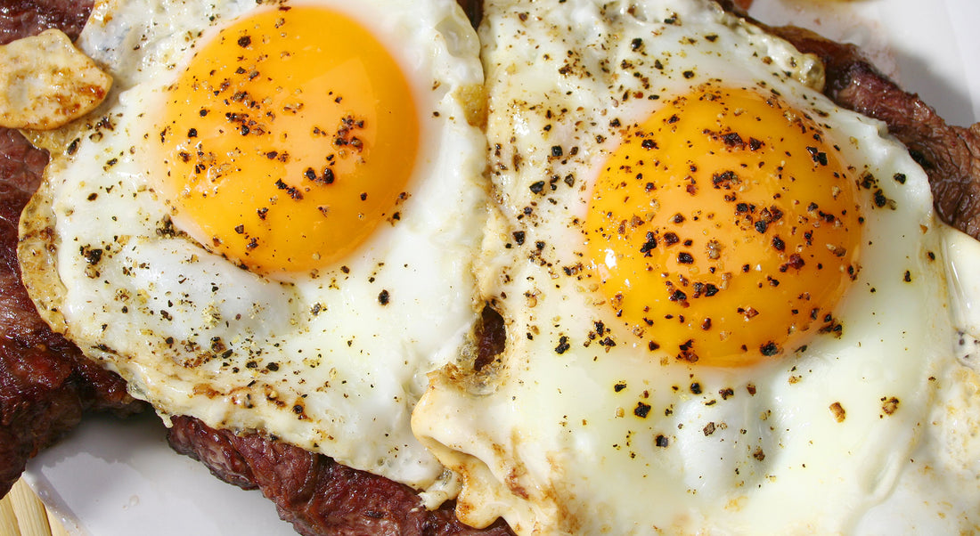 Steak and Eggs with Sautéed Kale and Tomatoes