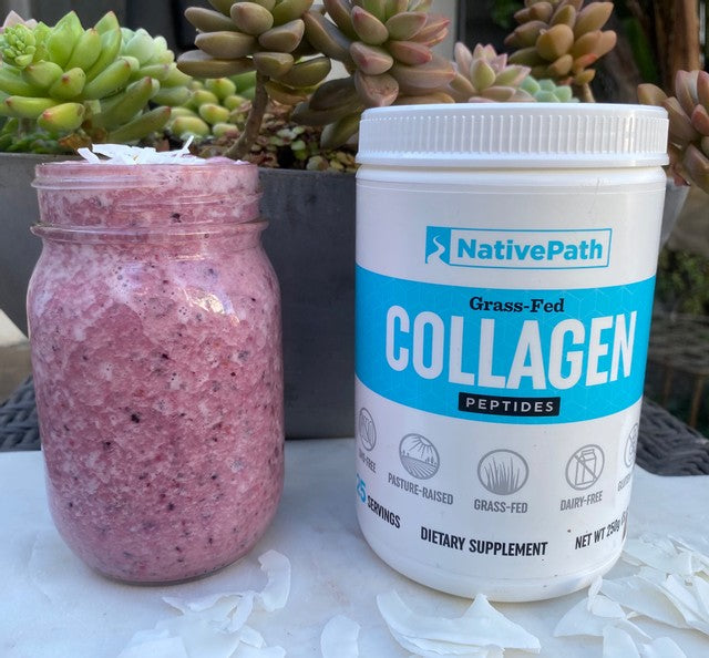 Raspberry Green Tea Collagen Smoothie