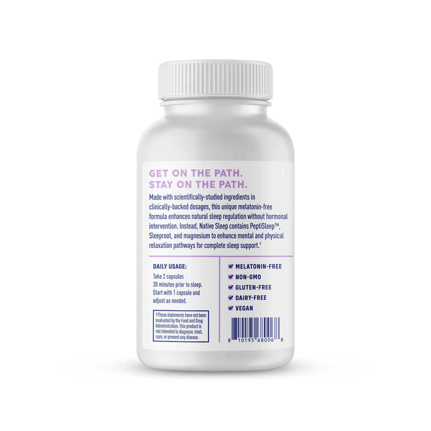 NativePath Native Sleep supplement bottle side view