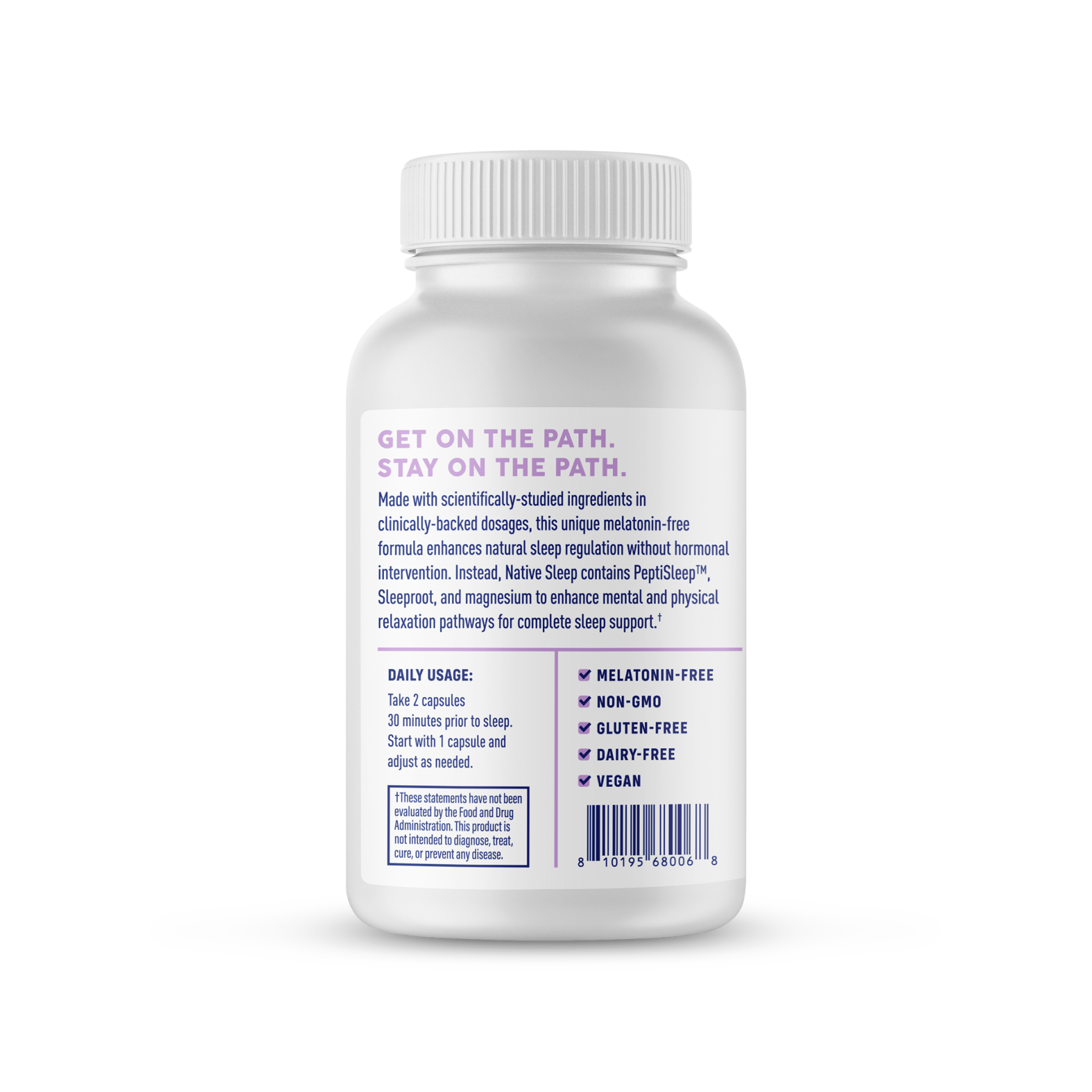 NativePath Native Sleep supplement bottle side view