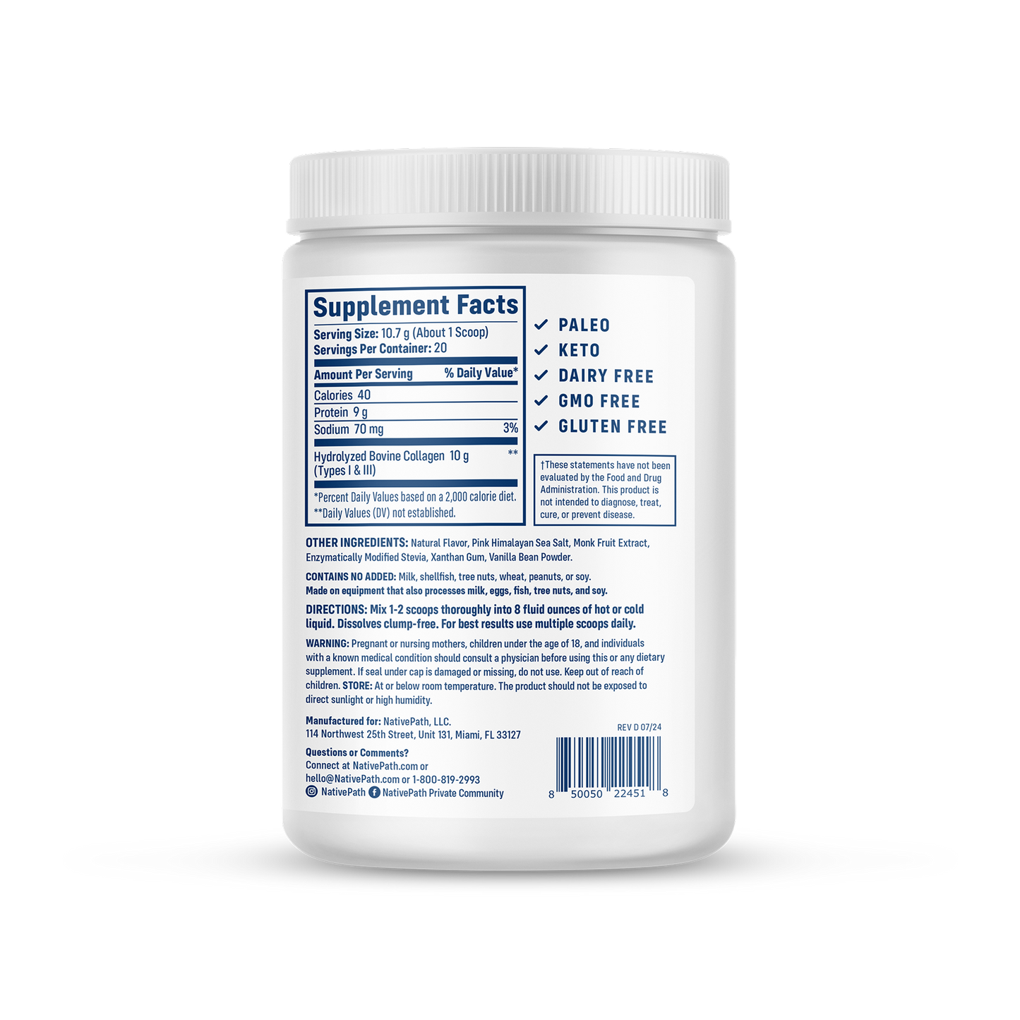 Vanilla Bean Collagen Peptides