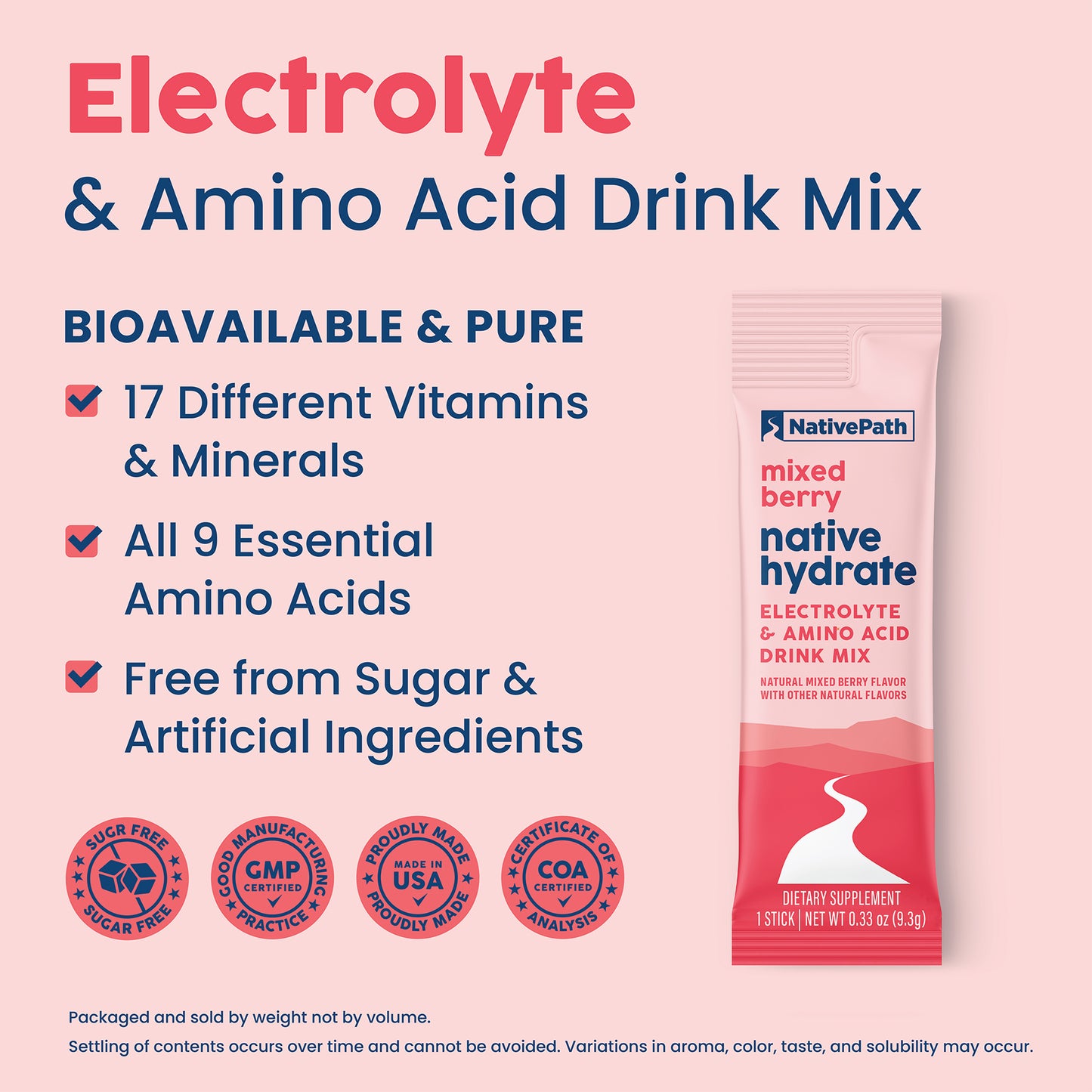 Mixed Berry Native Hydrate - Stick Packs