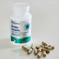 NativePath Brain Health bottle on a countertop surrounded by loose capsules