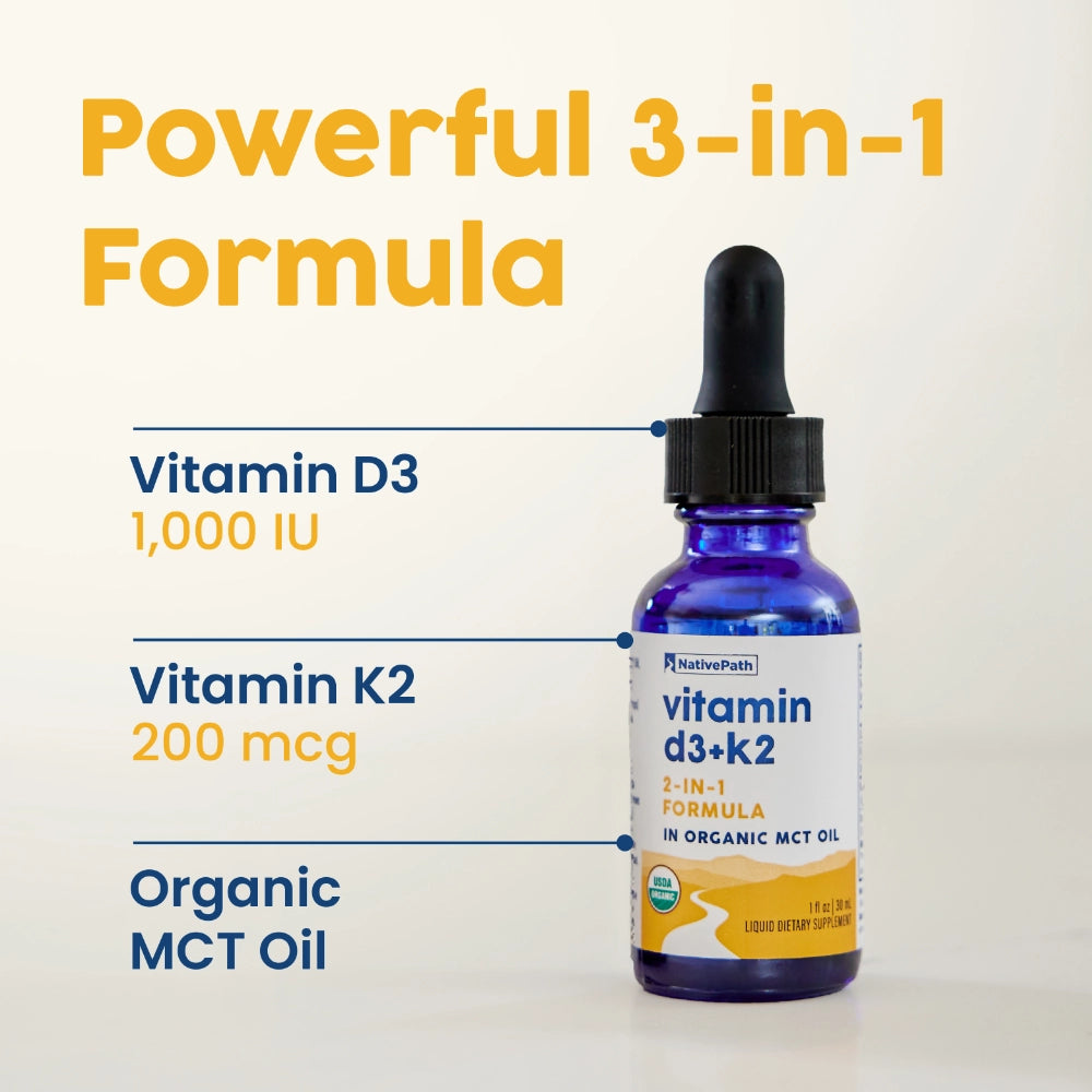 NativePath Vitamin D3+K2 Formula Image